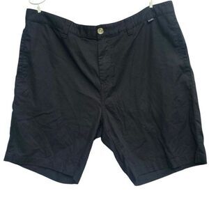Travis Mathew Black Chino Shorts Men’s Size 40 Flat Front Stretch Casual Golf We